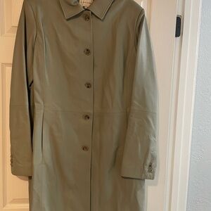 Loulou Studio Lamb Leather Coat - Uvon - Large - Union Grey